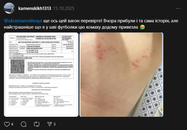 клопи у поїзді
